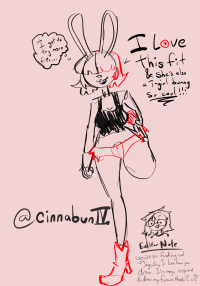 Cinnabun's OC in Jaq's outfit